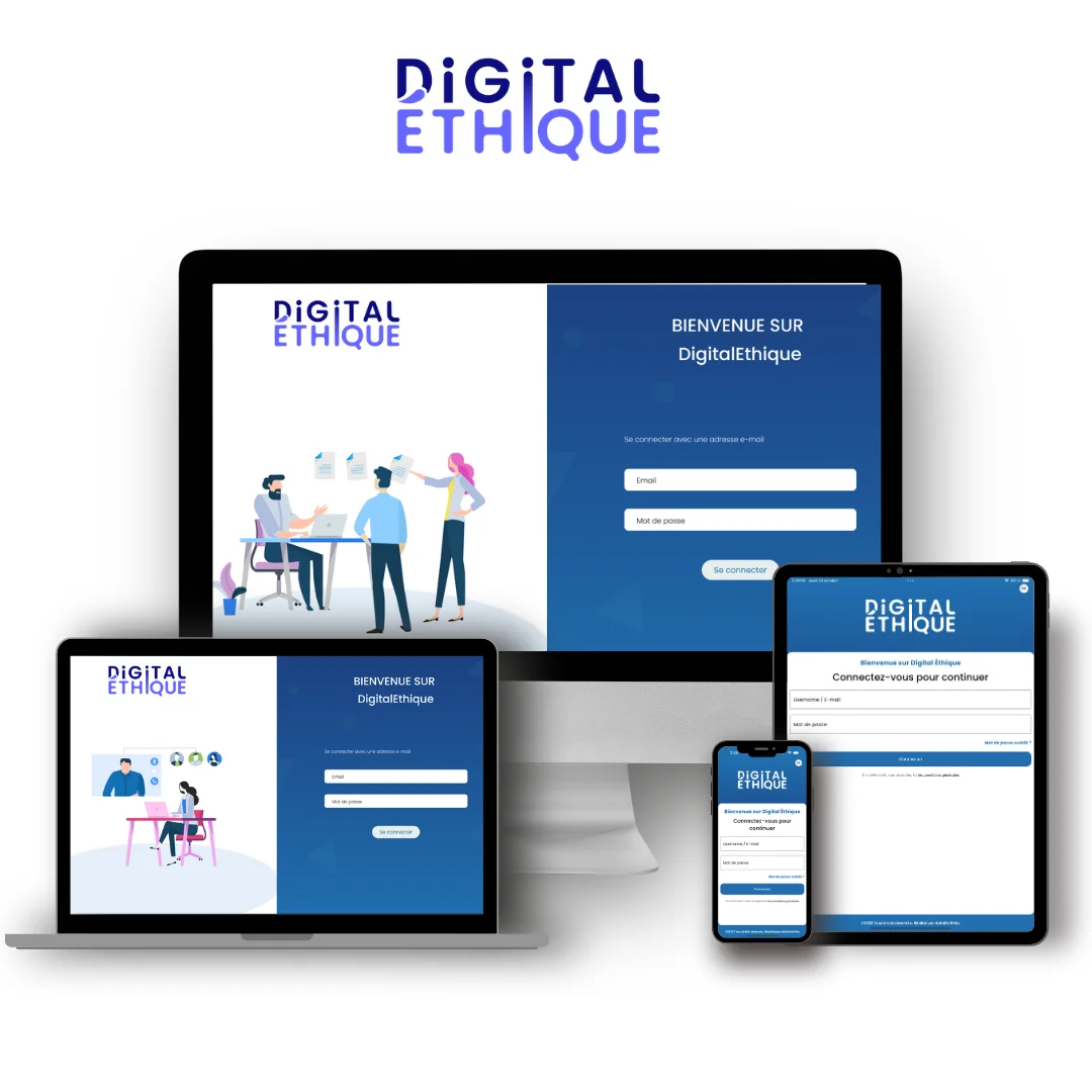 Interface login digitalethique - éthique numérique